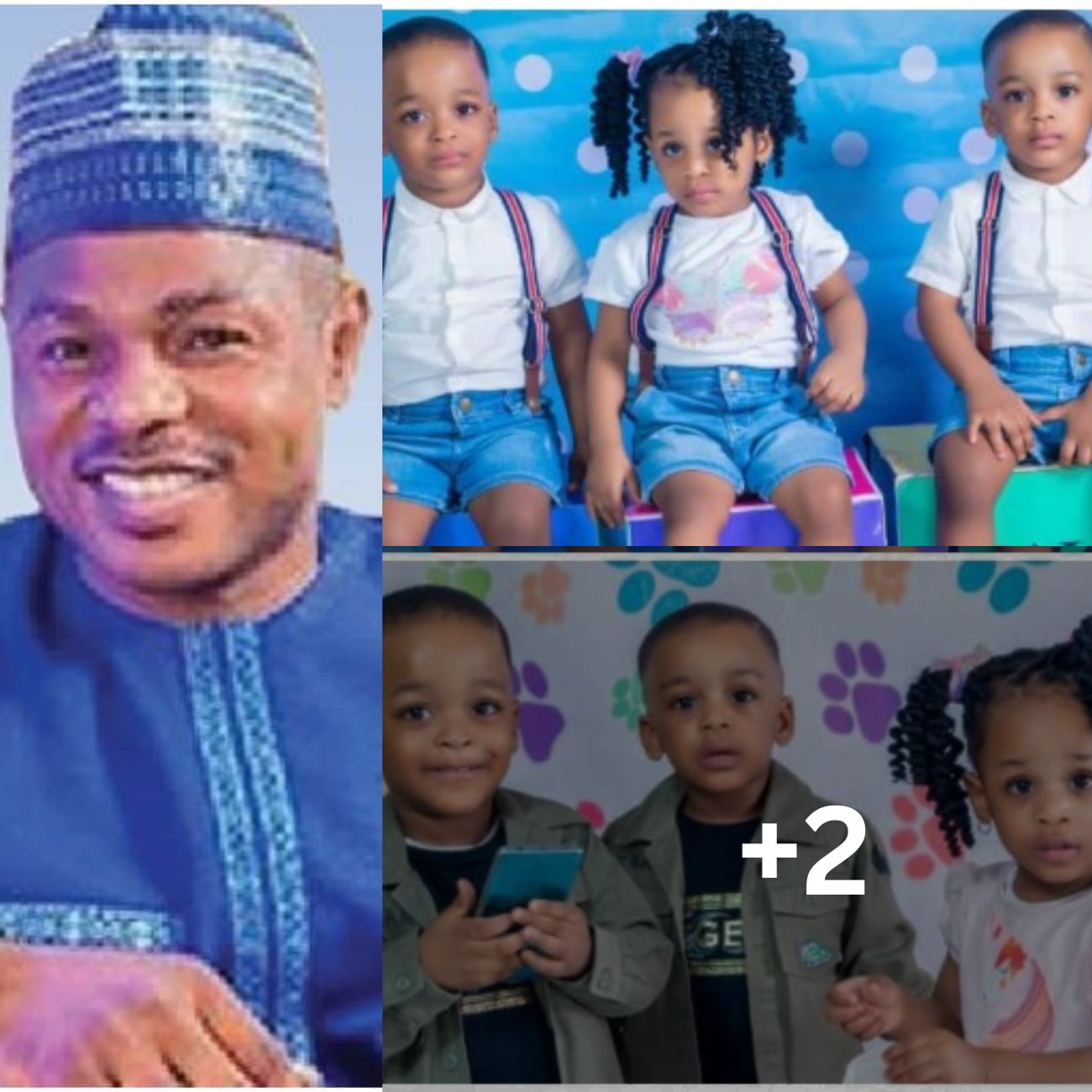 Meet The Beautiful Triplets of Nigerian Gospel Singer, Yinka Ayefele (Photos)
