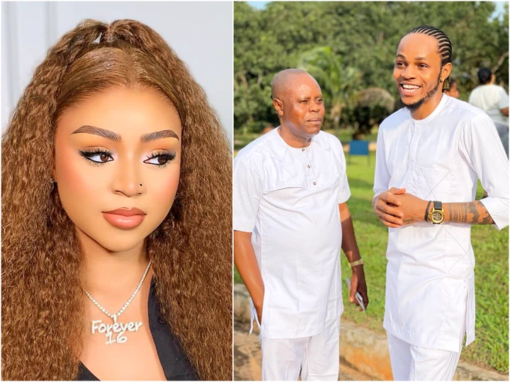 Regina Daniels Brother Shares Pictures Of Their Dad On Father's Day, Reactions Follow