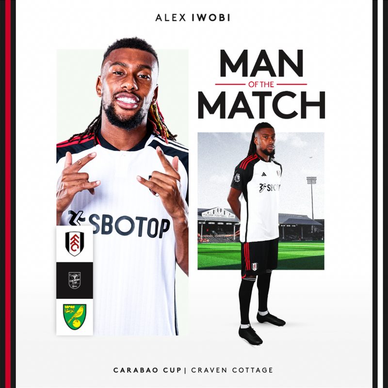Alex Iwobi Shines on Fulham Full Debut, Earns Man of the Match