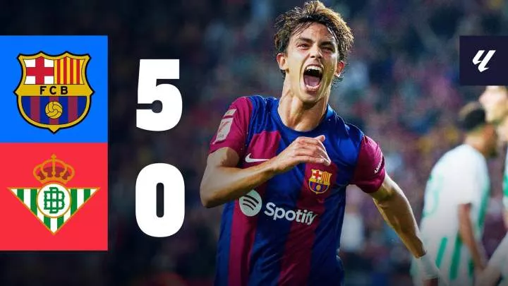 “Barcelona Dominates Real Betis with a Resounding 5-0 Victory on Sep-16-2023: LaLiga Highlights” "Barcelona Dominates Real Betis with a Resounding 5-0 Victory on Sep-16-2023: LaLiga Highlights"