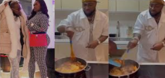 Davido cooking