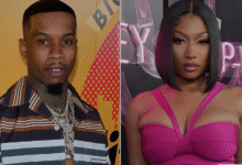 Tory Lanez trial courtroom sketch with Megan Thee Stallion testimony