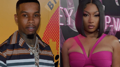 Tory Lanez trial courtroom sketch with Megan Thee Stallion testimony
