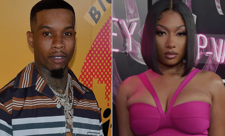 Tory Lanez trial courtroom sketch with Megan Thee Stallion testimony