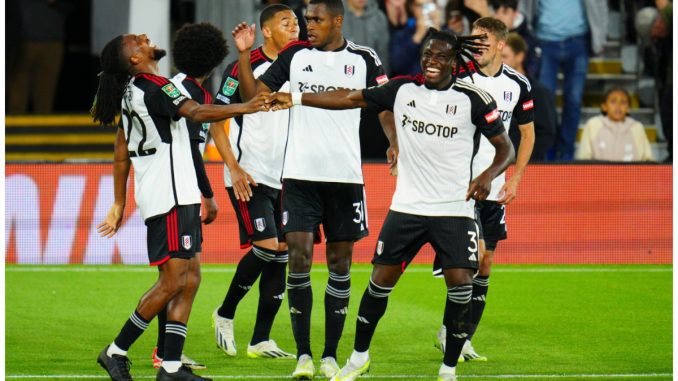 Alex Iwobi Celebrates Fulham's Carabao Cup Victory Over Norwich City