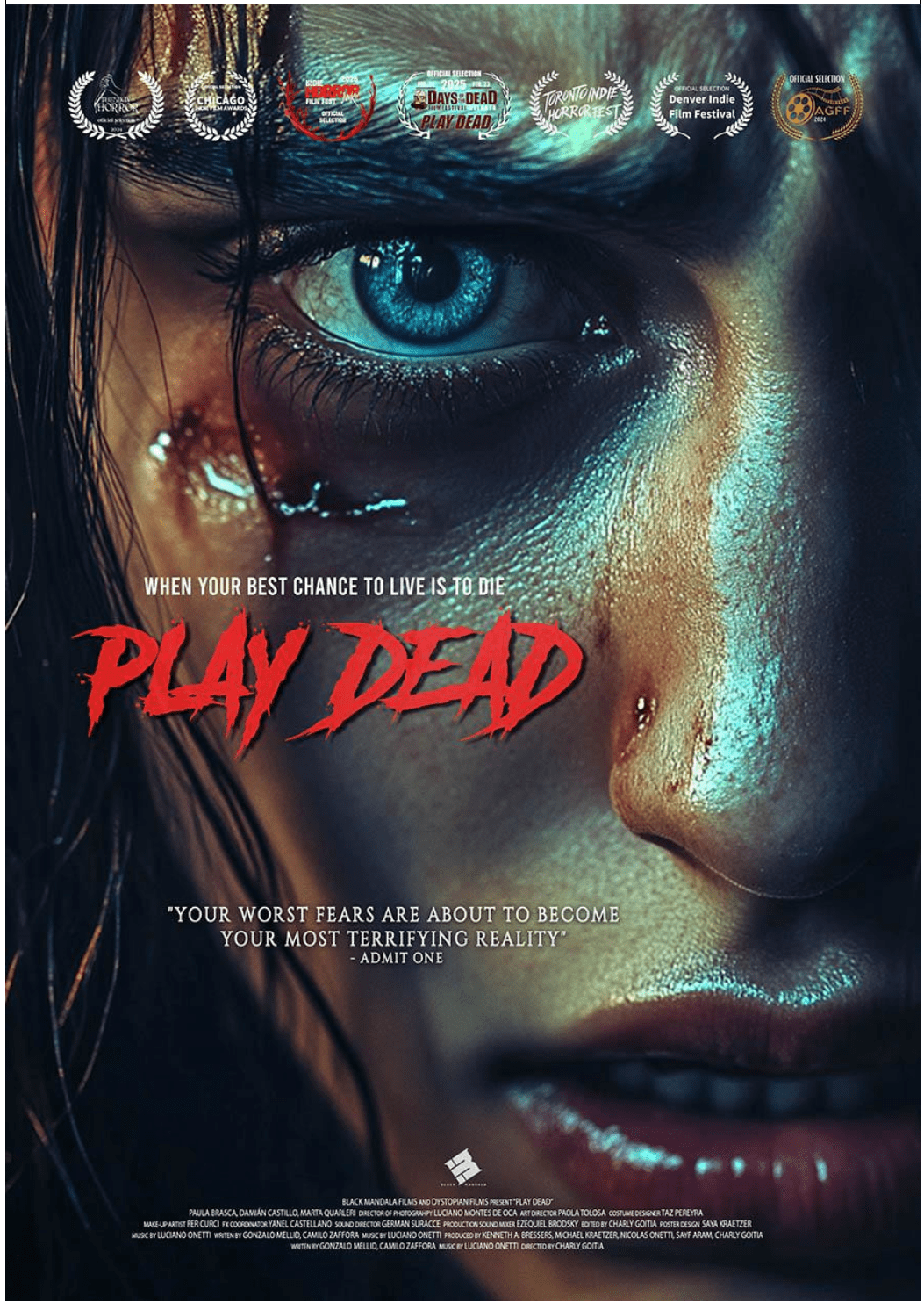 Play Dead 2025 horror poaster