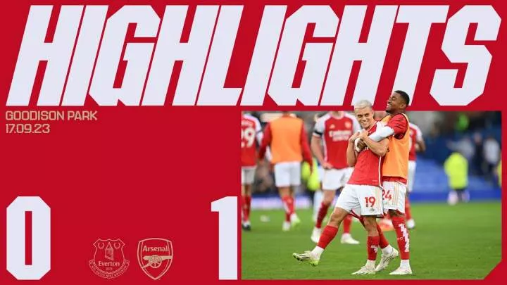 Everton 0 - 1 Arsenal